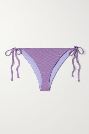 Purple + NET SUSTAIN Lei striped bikini briefs | Mara Hoffman | NET-A-PORTER