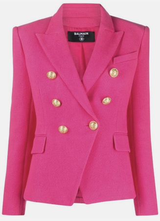 pink balmain blazer