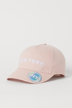 Motif-front Twill Cap - Light pink/New York - Kids | H&M US