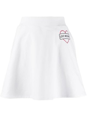Love Moschino Contrast Logo Skirt - Farfetch