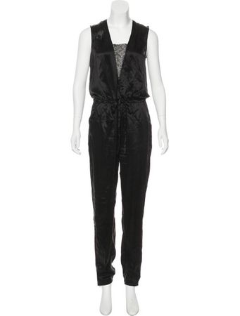 Band of Outsiders Silk Sleeveless Jumpsuit - Clothing - BAN23938 | The RealReal