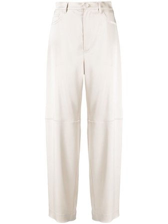 Shop Nanushka Radha satin trousers with Express Delivery - FARFETCH