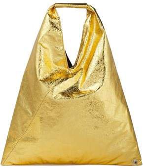 Japanese Metallic Faux Cracked-leather Tote