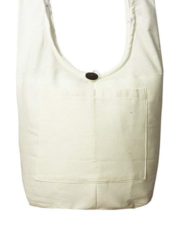 Amazon.com: Lovely Creations Hippie Bohemian Sling Crossbody Shoulder Cotton Bag"Medium" Size (Solid M Black): Shoes
