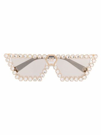 Philipp Plein Eyewear Crystal Lush cat-eye Sunglasses - Farfetch