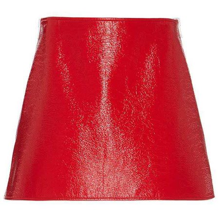 Courrèges Patent-Effect Cotton Mini Skirt ($565)