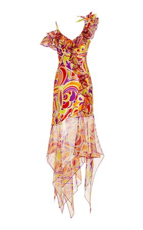Printed Chiffon Midi Dress By Rodarte | Moda Operandi