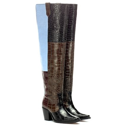 Nadine over-the-knee leather boots