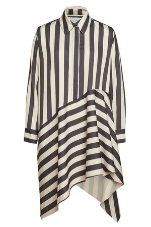 Marques' Almeida - Striped Asymmetric Shirt Dress - stripes