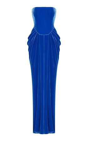 Velvet Corset Strapless Gown By Rasario | Moda Operandi
