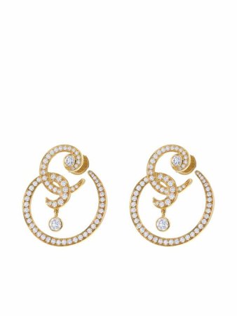 Van Cleef & Arpels 2000s 18kt yellow gold Oiseaux de Paradis diamond earrings