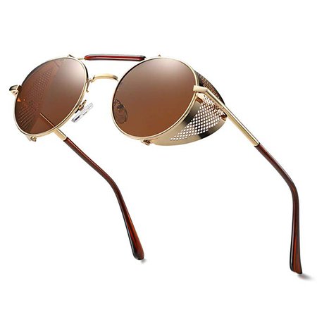 Amazon.com: Vanlinker Steampunk Sunglasses for Women Men, Retro Round Unisex Polarized Eyewear Glasses UV400 VL9504: Clothing