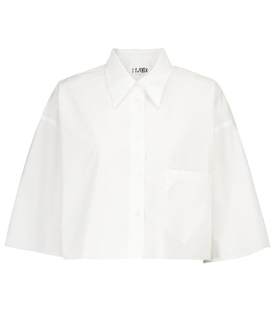 MM6 Maison Margiela - Cropped cotton shirt | Mytheresa