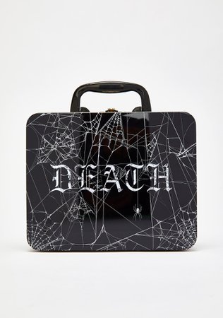 Widow Tin Box Bag Spider Web Black | Dolls Kill