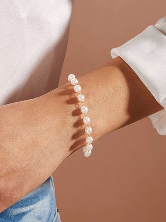 1pc Faux Pearl Decor Bracelet | SHEIN USA