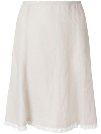 Prada Pre-Owned Pleated Hem A-line Skirt