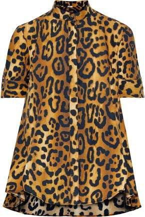 Leopard-print Cotton-poplin Shirt