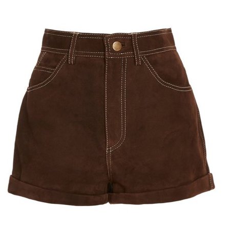 brown high waisted shorts