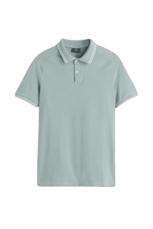 Muscle Fit Piqué Polo Shirt Turquoise