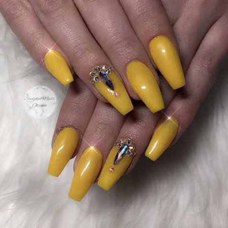 Mustard Yellow Nails