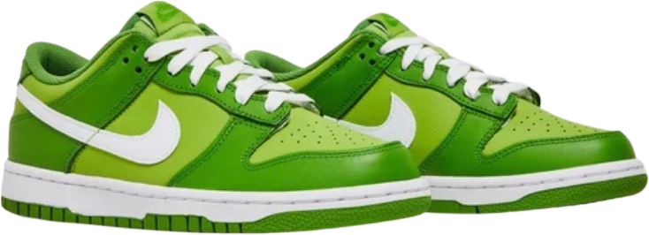greens and white dunks