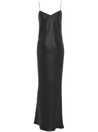 Saint Laurent cowl-effect Silk Slip Dress - Farfetch