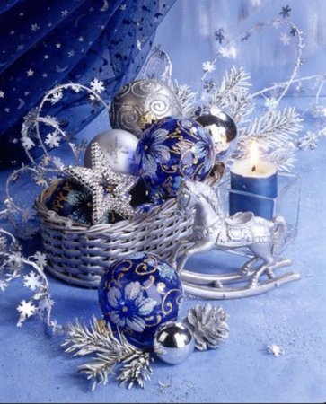 Blue Christmas Aesthetic