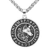 Viking Rune Wolf Necklace - Ancient Treasures