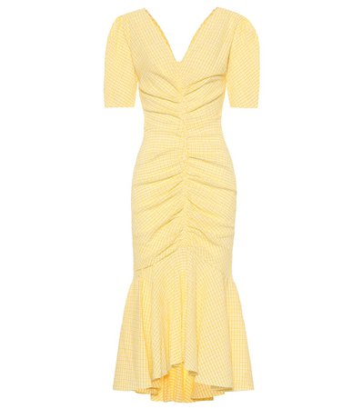 Staud - Panier cotton-blend gingham dress | Mytheresa
