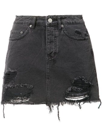 black jean skirt polyvore - Pesquisa Google