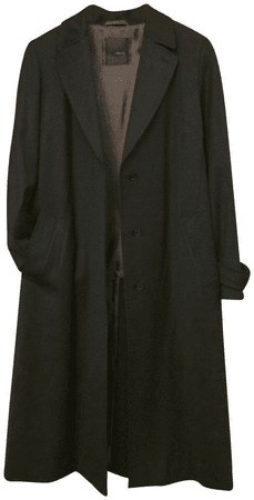 dark grey trench coat