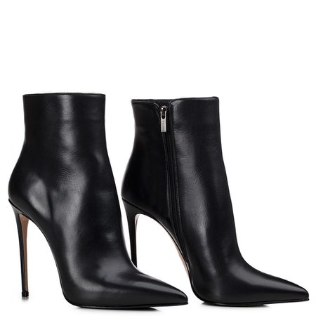 EVA ANKLE BOOT 120 mm | Black leather ankle boot | Le Silla