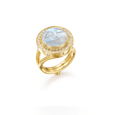 18k Astrid Moonface Ring – Temple St. Clair