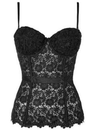 Ann Summers Willa black lace corset top
