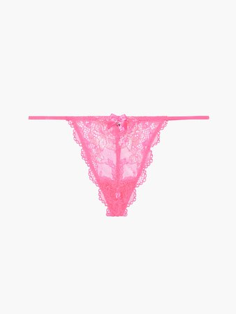 Living in the Clouds Iridescent Lace G-String in Rose Violet Pink | SAVAGE X FENTY