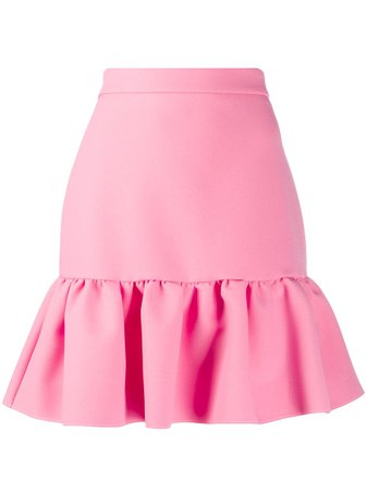 MSGM high-rise peplum mini skirt pink