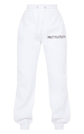 PRETTYLITTLETHING White High Waisted Joggers