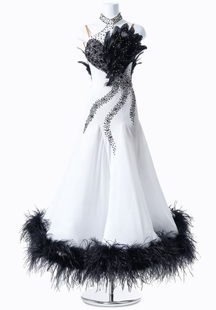Black Swan Full Volume Ballroom Dress MFB0036 | international ballroom