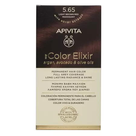 Apivita My Color Elixir No5.65 Καστανό Ανοιχτό - Κόκκινο Μαόνι Κρέμα Βαφή Σε Σωληνάριο 50ml - Ενεργοποιητής Χρώματος 75ml | Pharm16