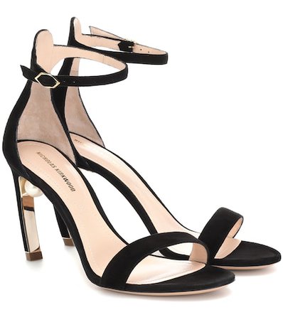 Mira Pearl suede sandals