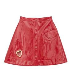 skirt red png leather