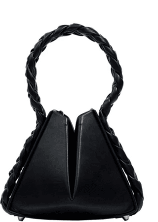Black Braid Handle Bag