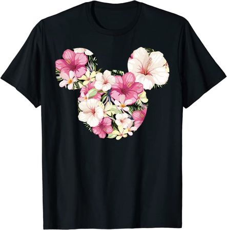 Amazon.com: Disney Mickey & Friends Mickey Floral Fill T-Shirt : Clothing, Shoes & Jewelry