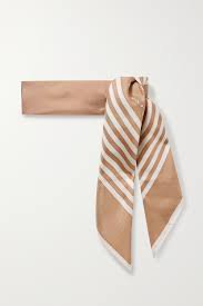 nude color silk scarf 2