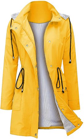 Amazon.com: Arthas Women Light Rain Jacket Waterproof Active Outdoor Trench Raincoat with Hood Lightweight Plus Size for Girls (Red, L): Clothing