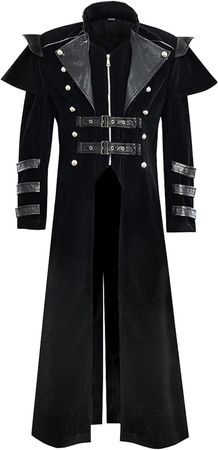 gothic pirate black coat