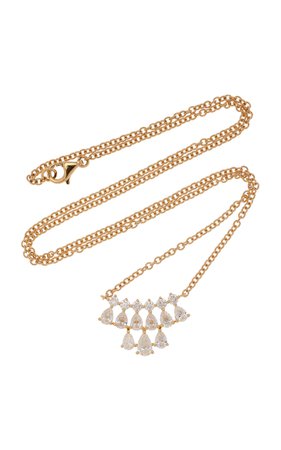 Small Daphne 18k Yellow Gold Diamond Necklace By Anita Ko | Moda Operandi
