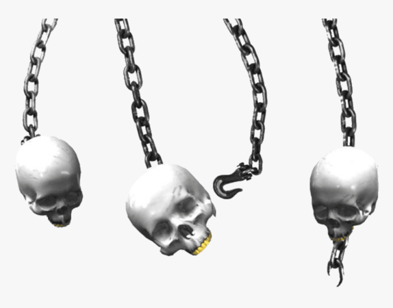 skulls on chains