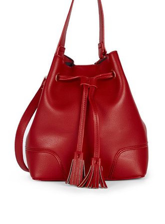Red Drawstring Bucket Bag | Dorothy Perkins