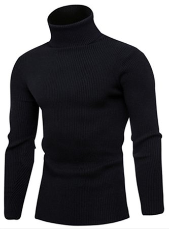 Men's Basic Solid Colored Pullover Long Sleeve Slim Regular Sweater Cardigans Turtleneck Fall Winter White Black Wine 2020 - US $28.74